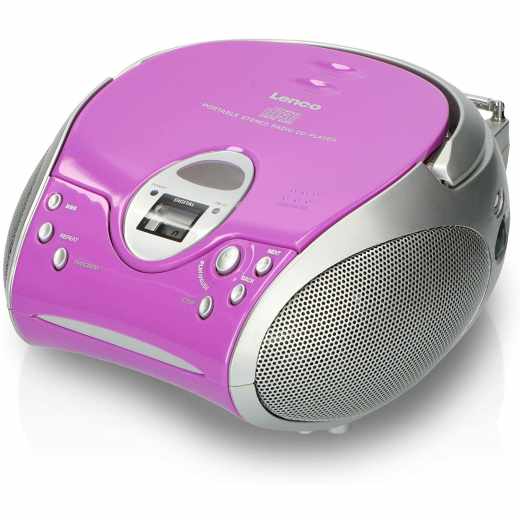 Lenco Radio mit CD Player SCD 24 Stereo Stereoanlage lila silber - gut