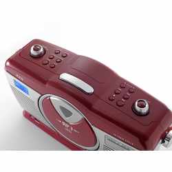 Lenco ISCD 33 Retro Radio mit CD MP3-Player USB rot - sehr gut
