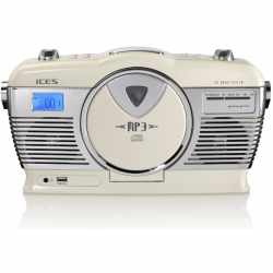 Lenco ISCD 33 Retro Radio mit CD MP3-Player USB creme - wie neu