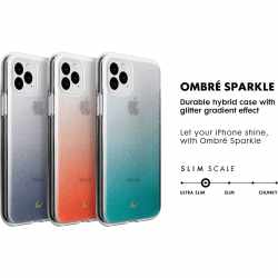 LAUT Liquid Effekt Ombre Sparkle Handyh&uuml;lle iPhone 11 Pro Max gr&uuml;n - neu