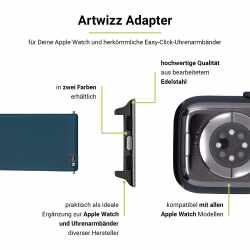 Artwizz Watch Adapter 2 x Adapter f&uuml;r Apple Watch 38/40 mm Edelstahl schwarz