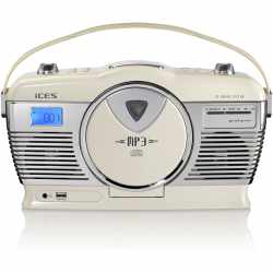 Lenco ISCD 33 Retro Radio mit CD MP3-Player USB creme - sehr gut