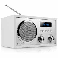 AudioAffairs Digitalradio DAB+ UKW Retro Radio Bluetooth Radiowecker wei&szlig; - neu