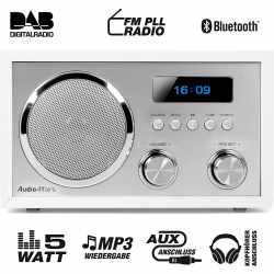 AudioAffairs Digitalradio DAB+ UKW Retro Radio Bluetooth Radiowecker wei&szlig; - neu