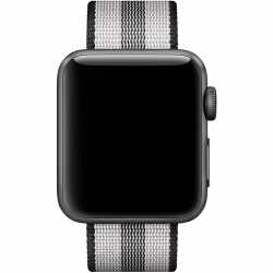 Apple Nylonband Armband f&uuml;r Apple Watch 38 mm Ersatzarmband schwarz