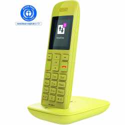Telekom Speedphone 11 Telefon Mobilteil mit Basis Anrufbeantworter gelb - sehr gut