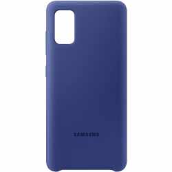 Samsung Silicone Cover EF-PA415 GalaxyA41 Silikonh&uuml;lle Handyh&uuml;lle Schutzh&uuml;lle blau