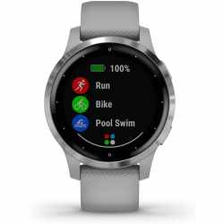 Garmin vivoactive 4S GPS Fitnessuhr Smartwatch Tracker Sportuhr silber grau -wie neu