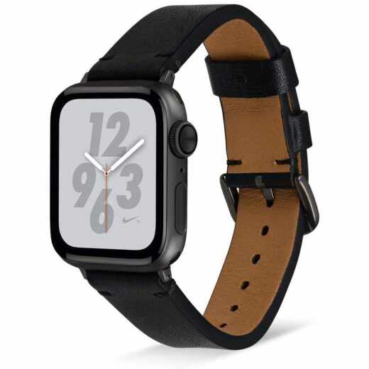 Artwizz Watch Band Leather 44mm Lederarmband f&uuml;r Apple Watch 3-1 schwarz - wie neu