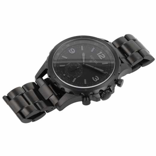Fossil Nate Hybrid Smartwatch Armbanduhr Herrenuhr Bluetooth Schwarz 128 95