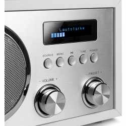 AudioAffairs Digitalradio DAB+ UKW Retro Radio Bluetooth Radiowecker wei&szlig; - sehr gut