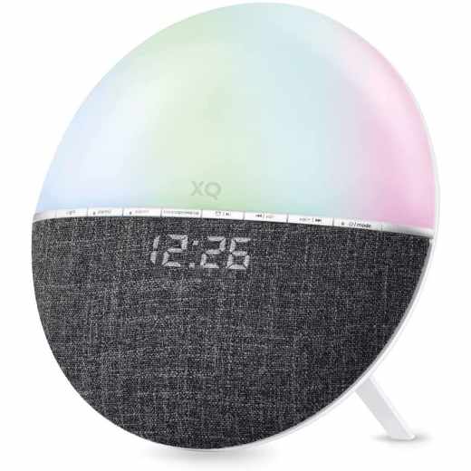 XQISIT Alarm Clock Sunrise Radiowecker Bluetooth Lautsprecher grau - wie neu