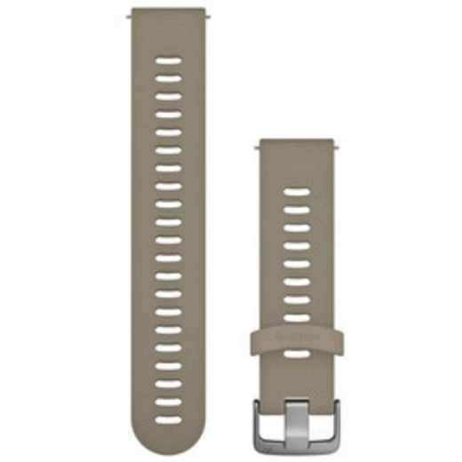 Garmin Ersatzarmband 20 mm Schnellwechsel Armband Silikon sandsteinfarben silber