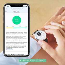 Withings Smartwatch ScanWatch Gesundheits Fitnesstracking 42mm Bluetooth schwarz