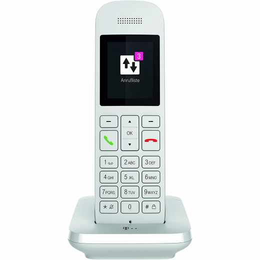 Telekom Sinus 12 Schnurlos Telefon mit Basis Mobilteil wei&szlig; - wie neu
