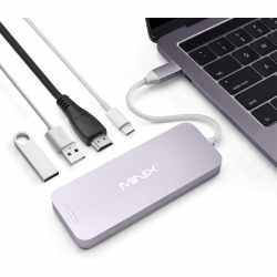 MINIX USB-C Multiport SSD Storage Hub 480GB f&uuml;r Apple MacBook Air und Pro space grau