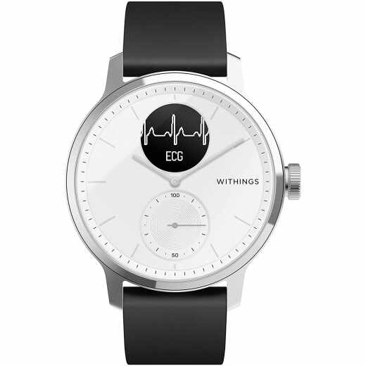 Withings ScanWatch 42 mm Smartwatch Fitness Gesundheitstracker GPS wei&szlig;