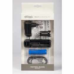 WALTHER Pro PL60 Taschenlampe + Multi Charging Kit, Bundle schwarz
