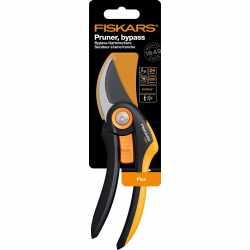 Fiskars P521 Plus Bypass Gartenschere Schere schwarz orange