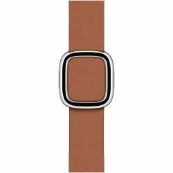 Apple Watch Modern 40 mm Armband aus Leder Ersatzarmband Gr&ouml;&szlig;e S sattelbraun
