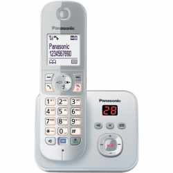 Panasonic KX-TG6821GS Schnurloses Telefon mit Anrufbeantworter perlsilber