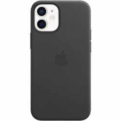 Apple iPhone Leather Case Schutzh&uuml;lle f&uuml;r iPhone 12 Mini Lederh&uuml;lle schwarz