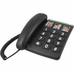 Doro PhoneEasy 331ph schnurgebundenes Telefon Gro&szlig;tasten Seniorentelefon schwarz