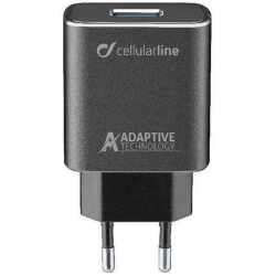 Cellularline TETRA FORCE L&auml;deger&auml;t mit USB-C Kabel 1 m Handyladegr&auml;t schwarz