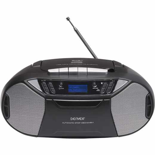Denver TDC-250 DAB Boombox Radiorekorder CD Player Kasettenrecorder schwarz