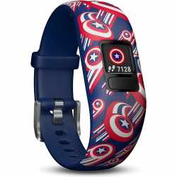 Garmin vivofit jr. 2 Marvel Avengers Fitnessuhr Tracker Armband Gr&ouml;&szlig;e S blau