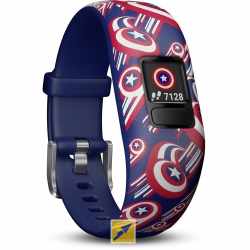 Garmin vivofit jr. 2 Marvel Avengers Fitnessuhr Tracker Armband Gr&ouml;&szlig;e S blau