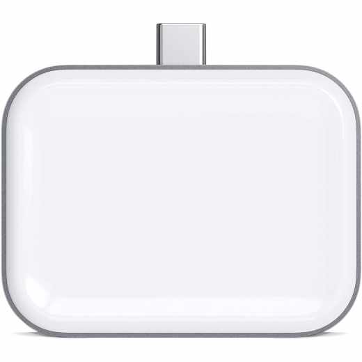 Satechi USB-C Kabellose Ladestation f&uuml;r Apple AirPods Pro und AirPods 2 &amp; 1 grau