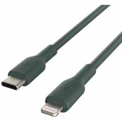 Belkin Charge Lightning USB-C Kabel f&uuml;r iPhone 8 Schnellladekabel dunkelgr&uuml;n