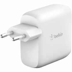 Belkin Dual USB C Netzladeger&auml;t 63 W mit 2 Anschl&uuml;ssen Ladeger&auml;t wei&szlig;