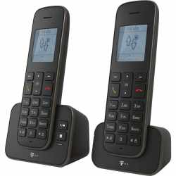 Telekom Sinus A 207 Duo Schnurloses Telefon mit Anrufbeantworter schwarz