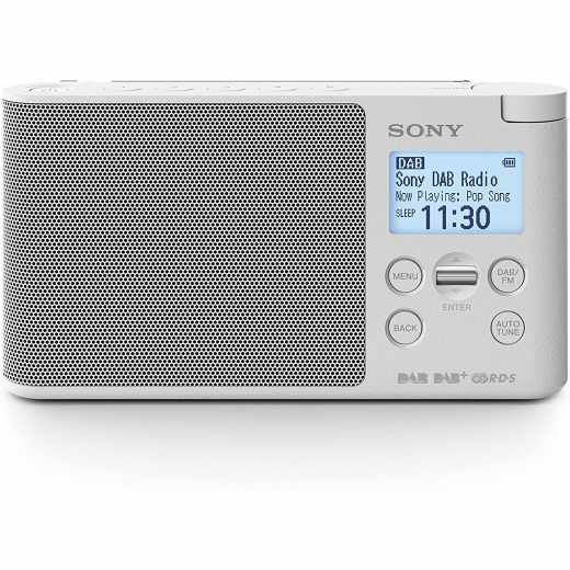 SONY Digital Radio DAB/FM Radiowecker mit LCD Display und Timer wei&szlig;