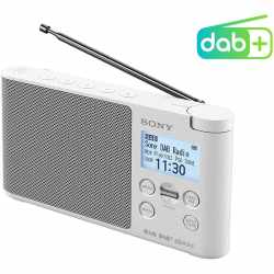 SONY Digital Radio DAB/FM Radiowecker mit LCD Display und Timer wei&szlig;