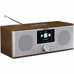 Lenco DIR-170 Digitalradio Internetradio WLAN Radio UKW Radio braun silber