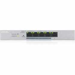 Zyxel 5 Port Gigabit Web Smart Managed PoE+ Switch + 60 Watt silber