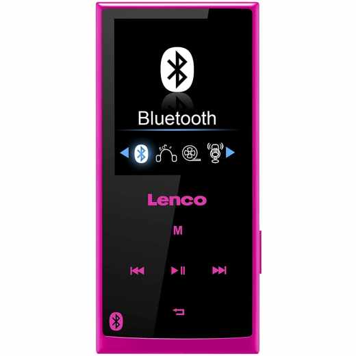 Lenco Xemio-760 MP3 Player mit Bluetooth 8 GB inklusive Kopfh&ouml;rer pink