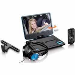 Lenco DVD-Player DVP-910 9 Zoll mit KfZ-Halterung und Kopfh&ouml;rer blau schwarz