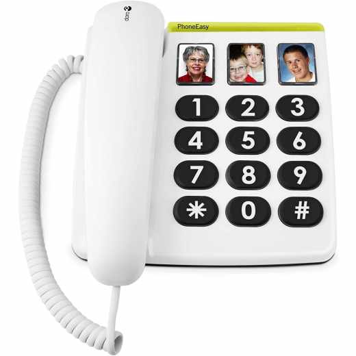 Doro PhoneEasy 331ph Schnurgebundenes Gro&szlig;tastentelefon Seniorentelefon wei&szlig;
