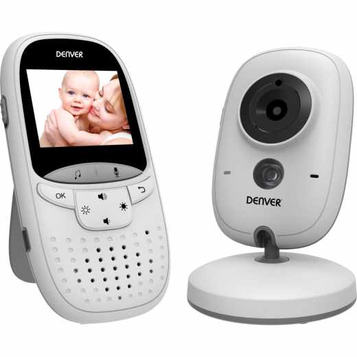 Denver BC-245 Babycam kabellos mit 2 Zoll Monitor &Uuml;berwachungskamera wei&szlig;