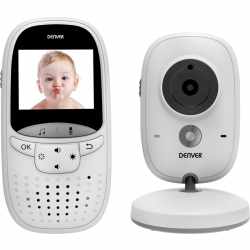 Denver BC-245 Babycam kabellos mit 2 Zoll Monitor &Uuml;berwachungskamera wei&szlig;