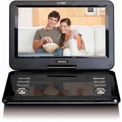 Lenco Tragbarer DVD-Player 11,6 Zoll mit DVB-T2 Fernseher schwarz