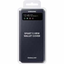 Samsung S View Schutzh&uuml;lle f&uuml;r Galaxy A41 Handyh&uuml;lle Klapph&uuml;lle schwarz