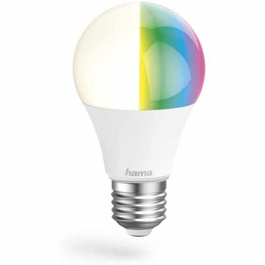 hama WLAN-Lampe E27 10 W LED Lampe dimmbar RGB Smart Home Alexa Google wei&szlig;