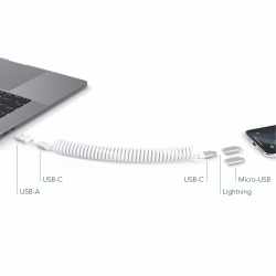 Vonm&auml;hlen allroundo Boost Cable Micro-USB USB-C Lightning Ladekabel wei&szlig;