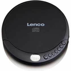 Lenco CD-010 Discman mit Ladefunktion portabler CD Player schwarz
