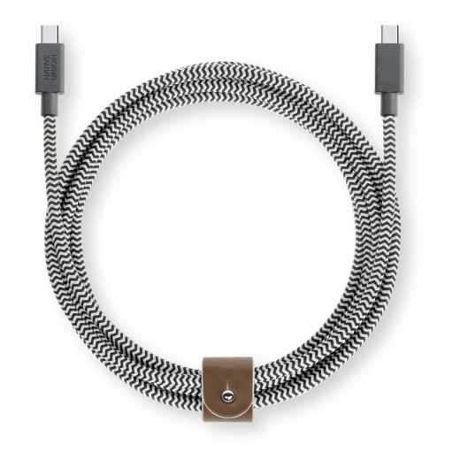 Native Union Belt Cable Ladekabel USB-C auf USB-C Kabel 2,4 m zebra